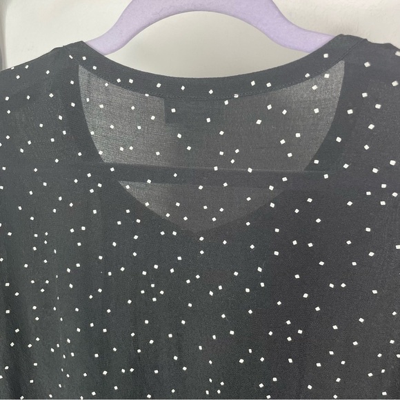 J. Jill Black & White Polka Square Crepe Blouse - Picture 8 of 8